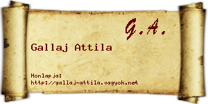 Gallaj Attila névjegykártya